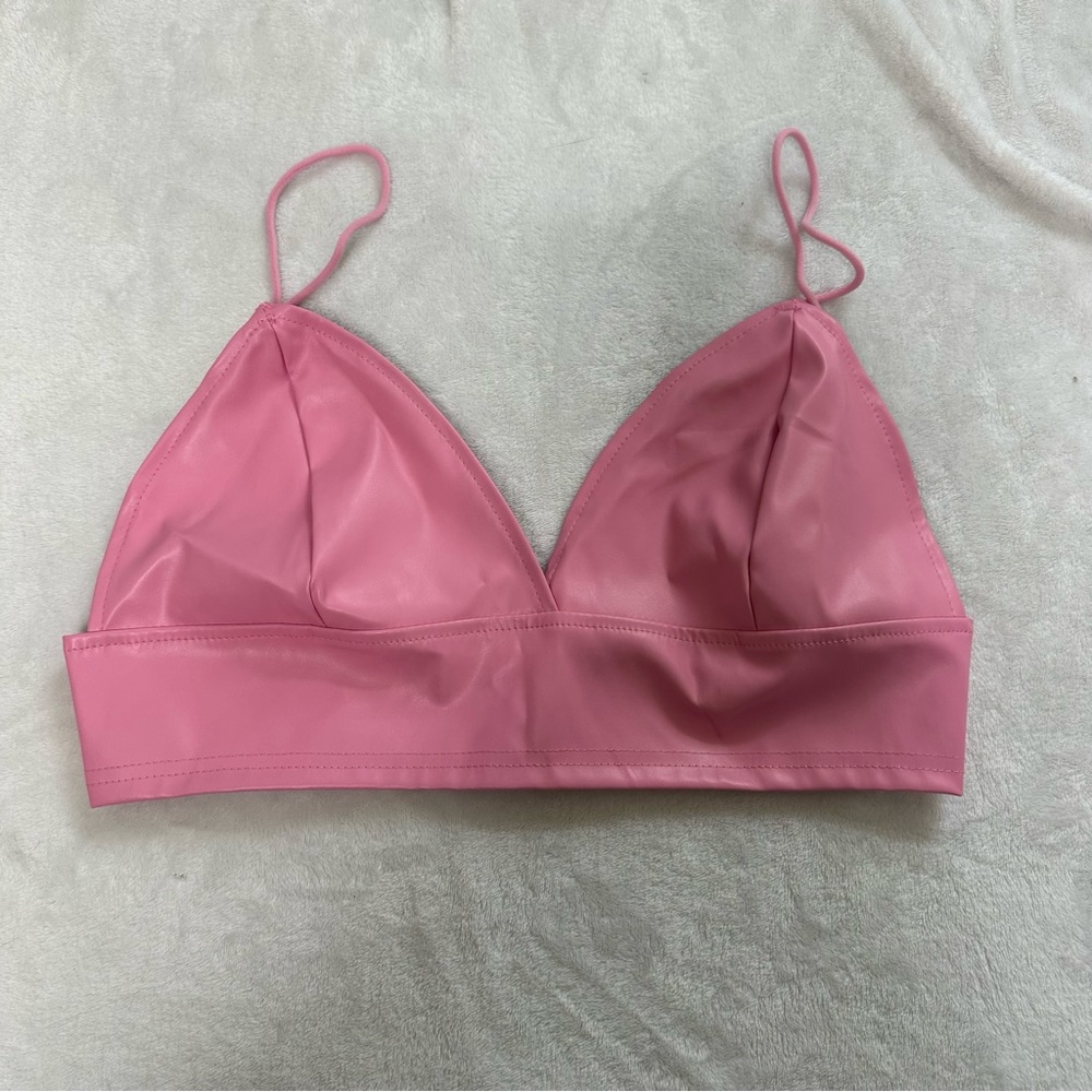 Shein PU Bralette Crop Top